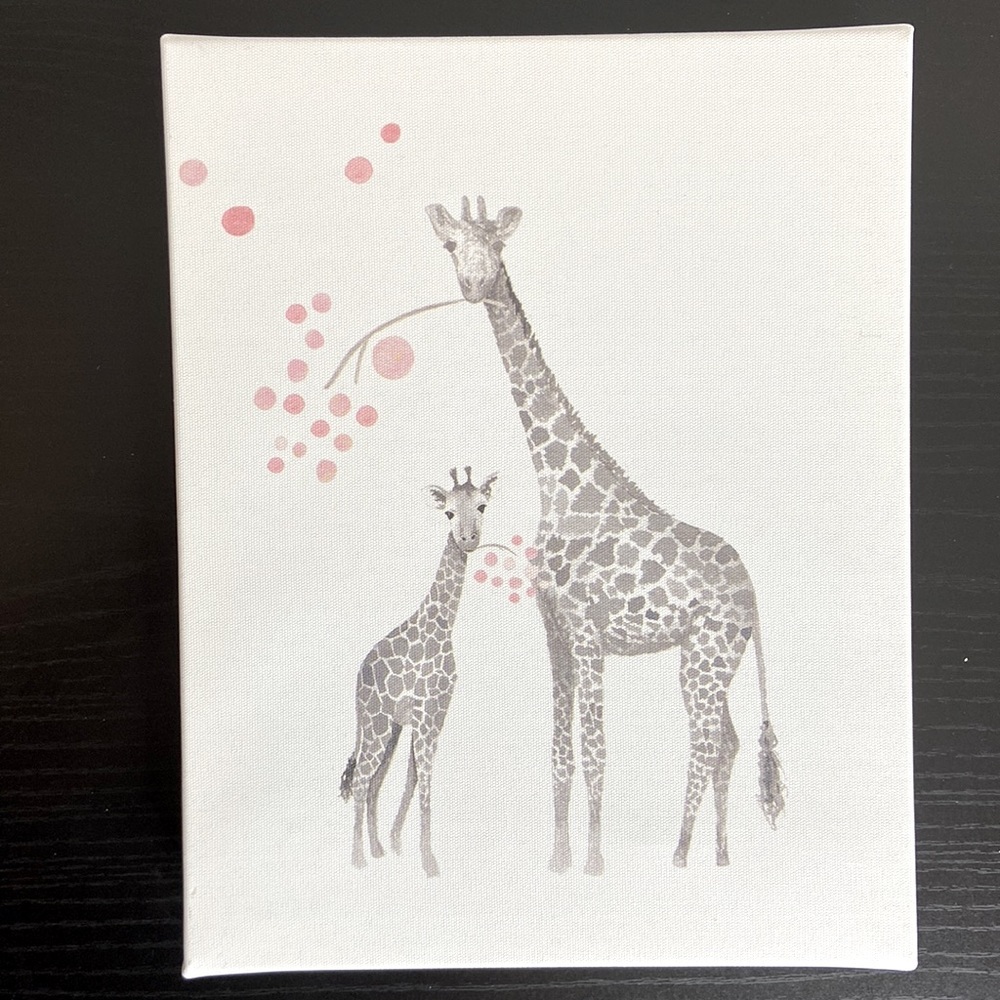 Grey and Pink Wrapped Baby Animal Canvases Decor Set - Picture 8 of 9